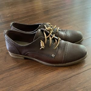 Sperry Slip-on Brown Leather Oxford Loafers Size 9
